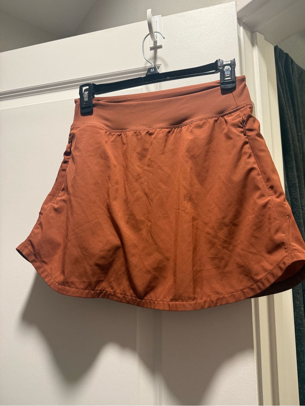 Women's Rust Athletic Skort - Medium Rise Active Skirt